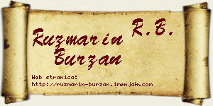 Ruzmarin Burzan vizit kartica